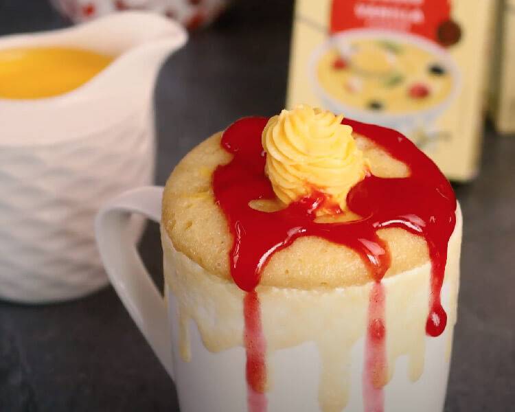VANILLA CUSTARD MUG CAKE RECIPE